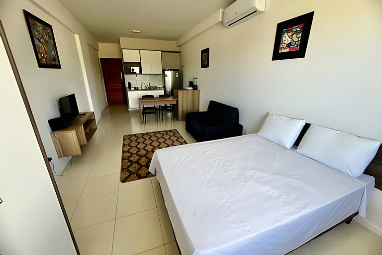 UNU Studio Armação; Frente/Vista mar, piscina e +