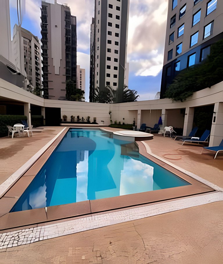 UNU 2305 Vila Olímpia: Wi-Fi, Academia, Piscina, +
