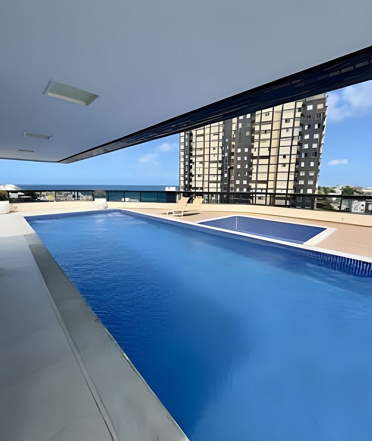 UNU Rio Vermelho: piscina, academia, vista mar, e+