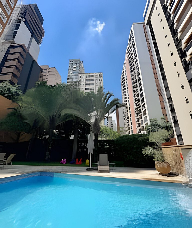 UNU 2510 Al. Santos - Jardins: Piscina, Academia +