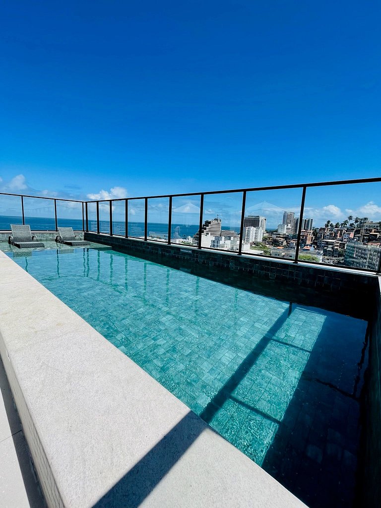 UNU 1003 House Ondina: piscina, academia, praia +