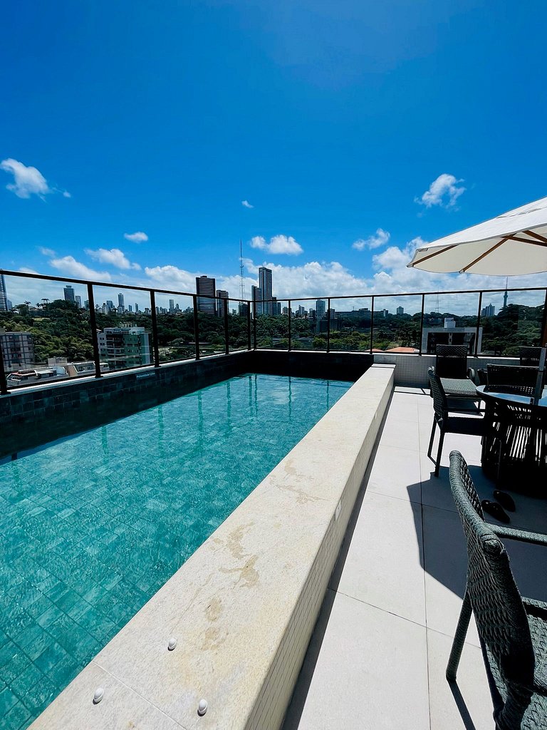 UNU 1003 House Ondina: piscina, academia, praia +