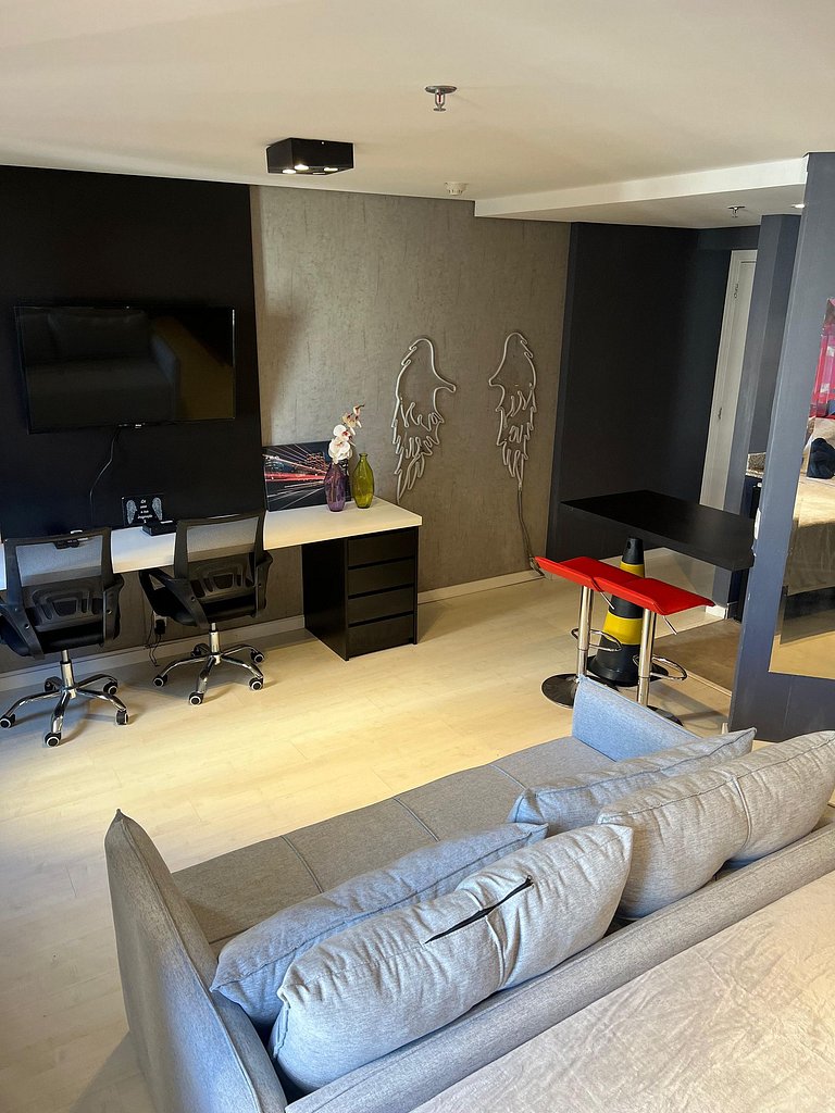 UNU 1503D Loft Moema: piscina, academia e +