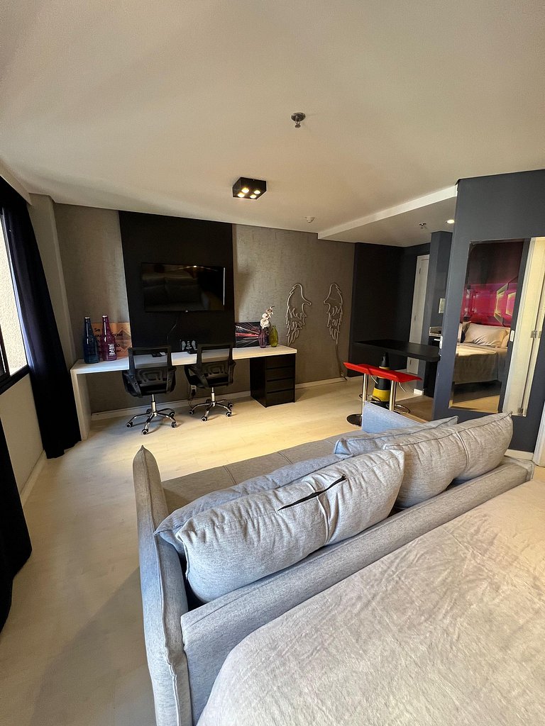 UNU 1503D Loft Moema: piscina, academia e +