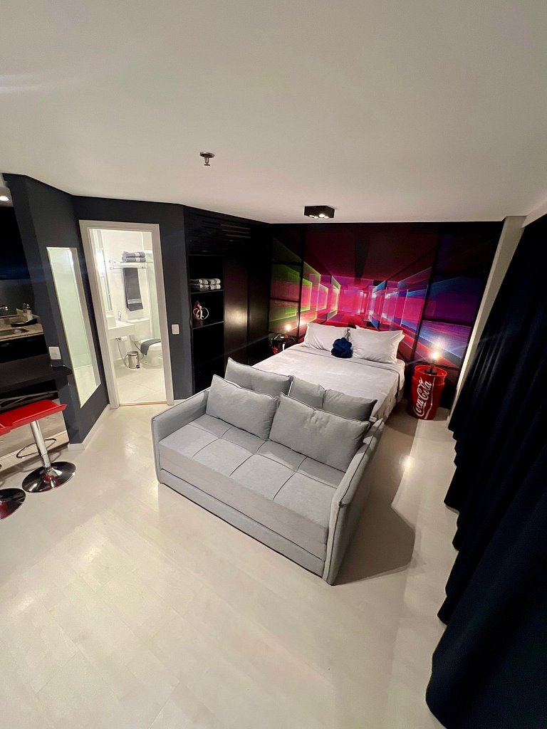 UNU 1503D Loft Moema: piscina, academia e +