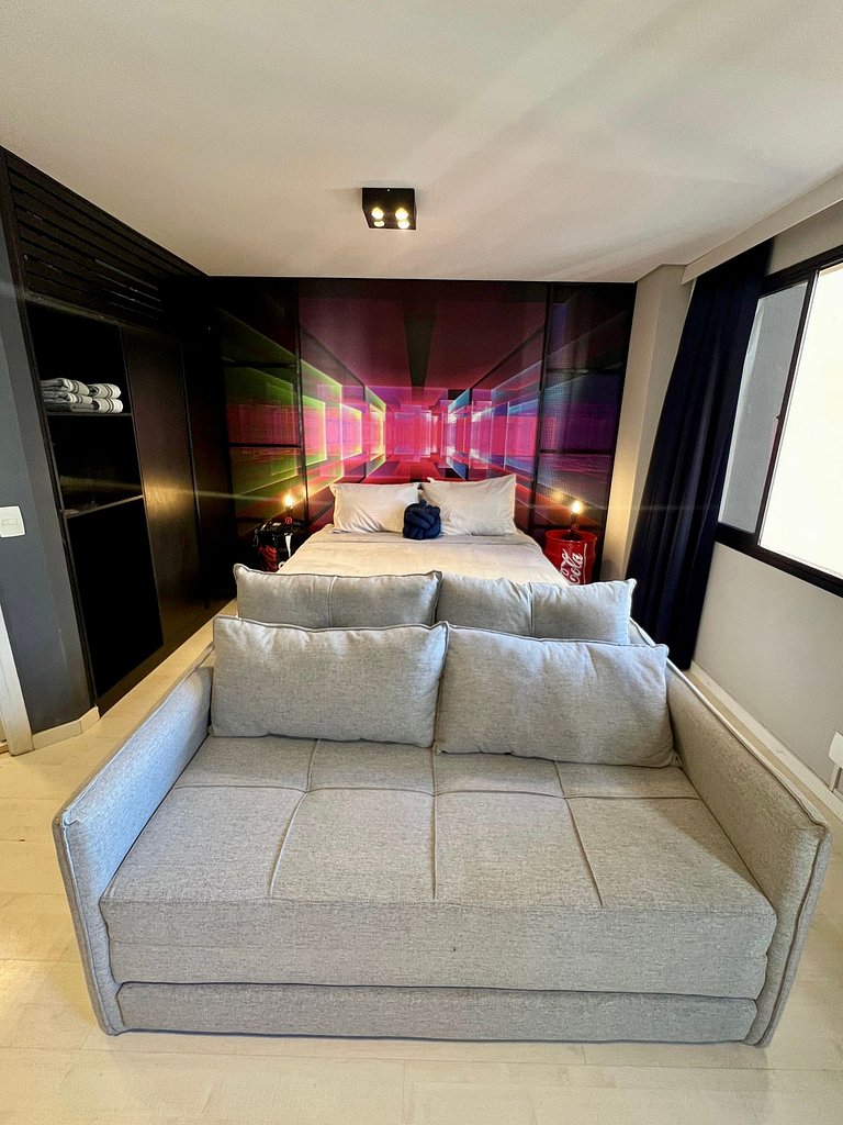 UNU 1503D Loft Moema: piscina, academia e +