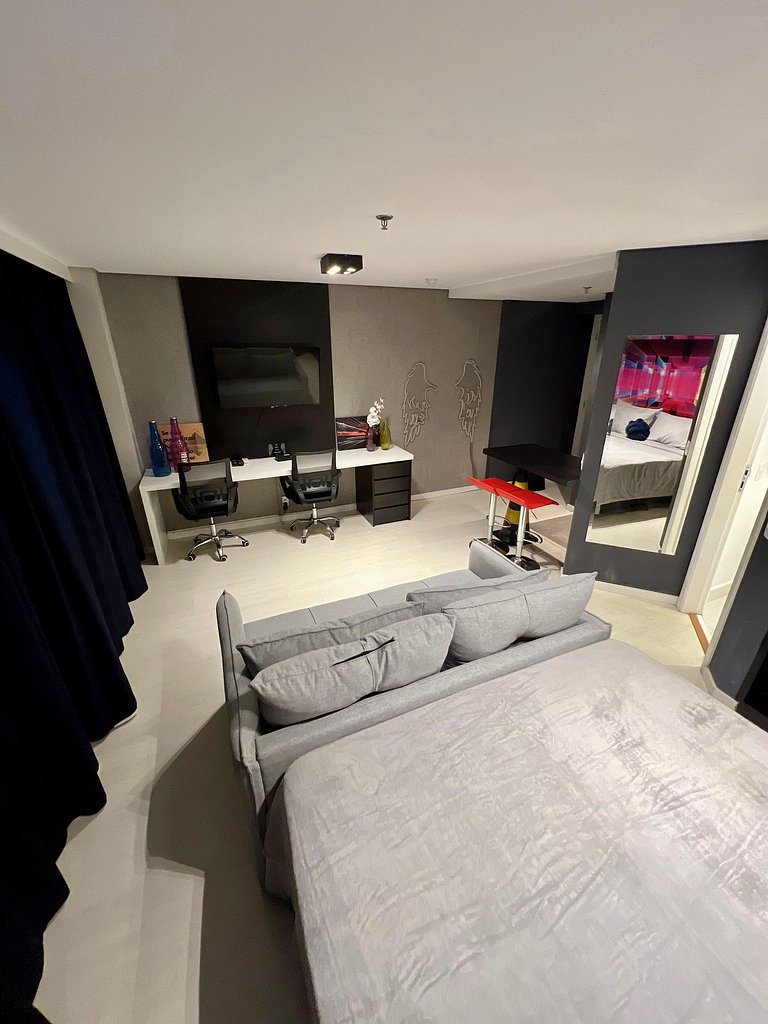 UNU 1503D Loft Moema: piscina, academia e +