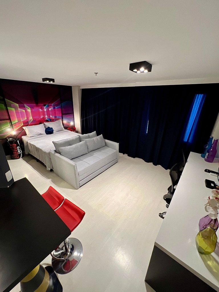UNU 1503D Loft Moema: piscina, academia e +