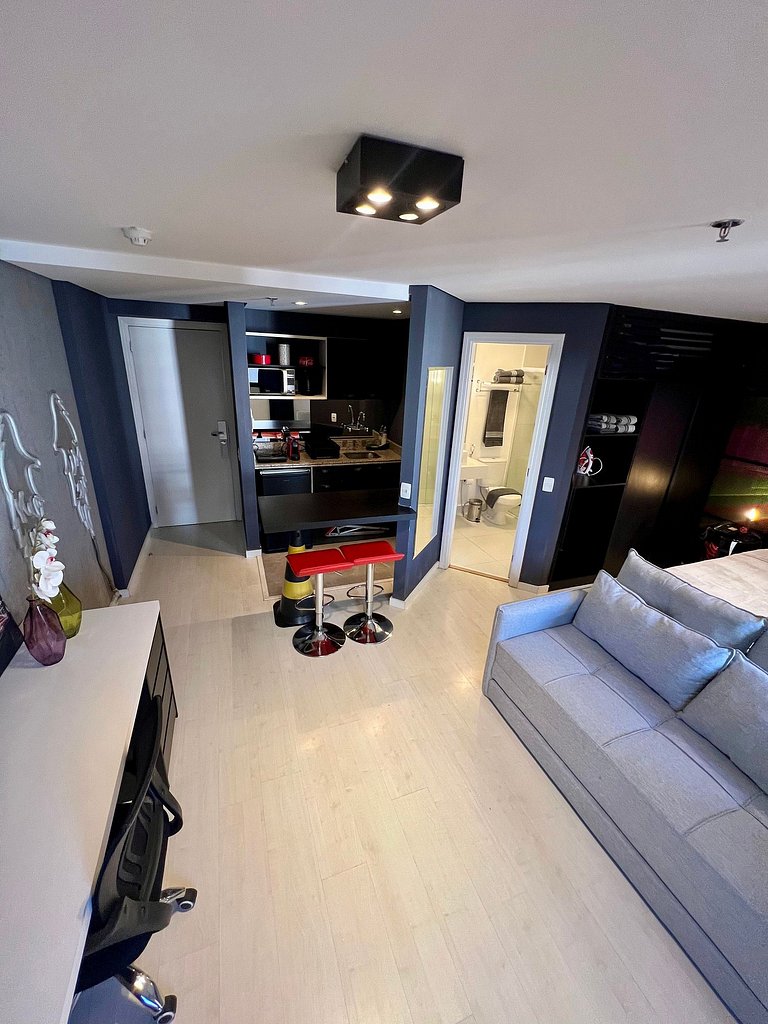 UNU 001 Loft Moema: piscina, academia e +