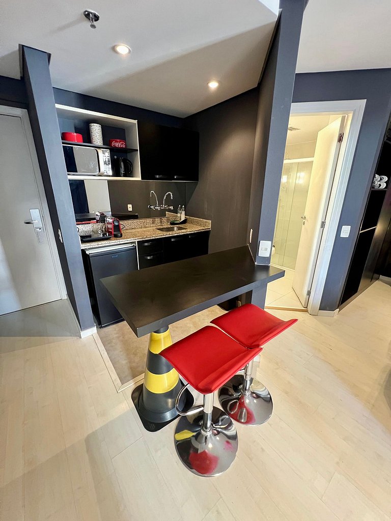 UNU 1503D Loft Moema: piscina, academia e +