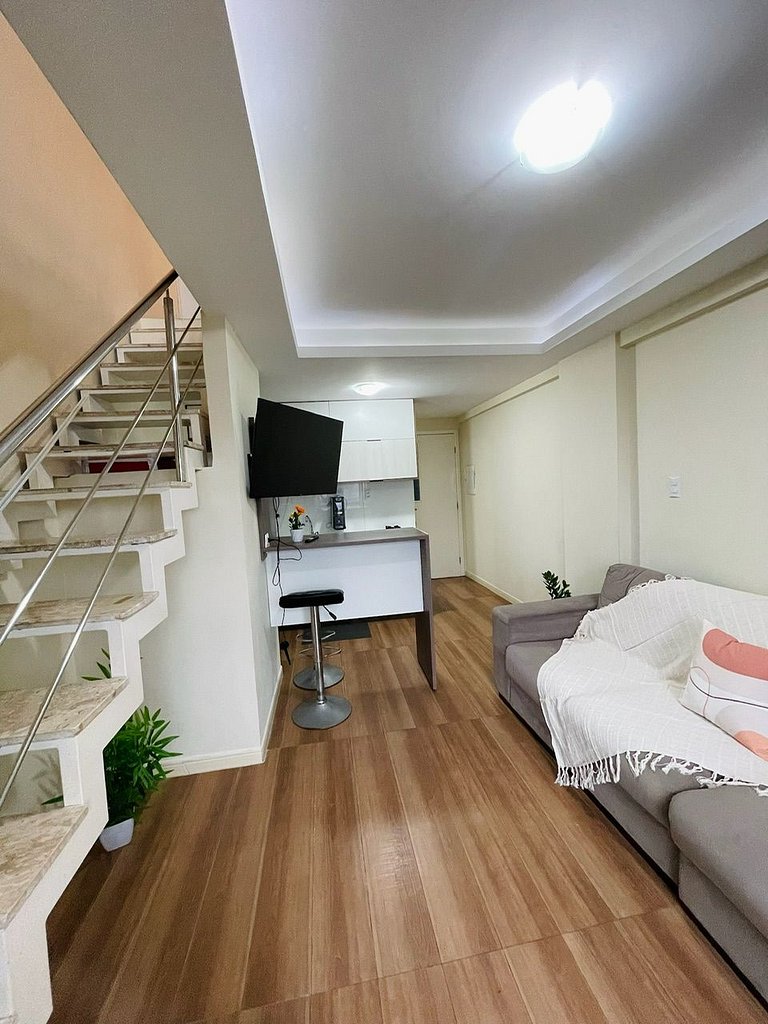 UNU 703 Duplex: Vista mar, piscina, C. Convenções
