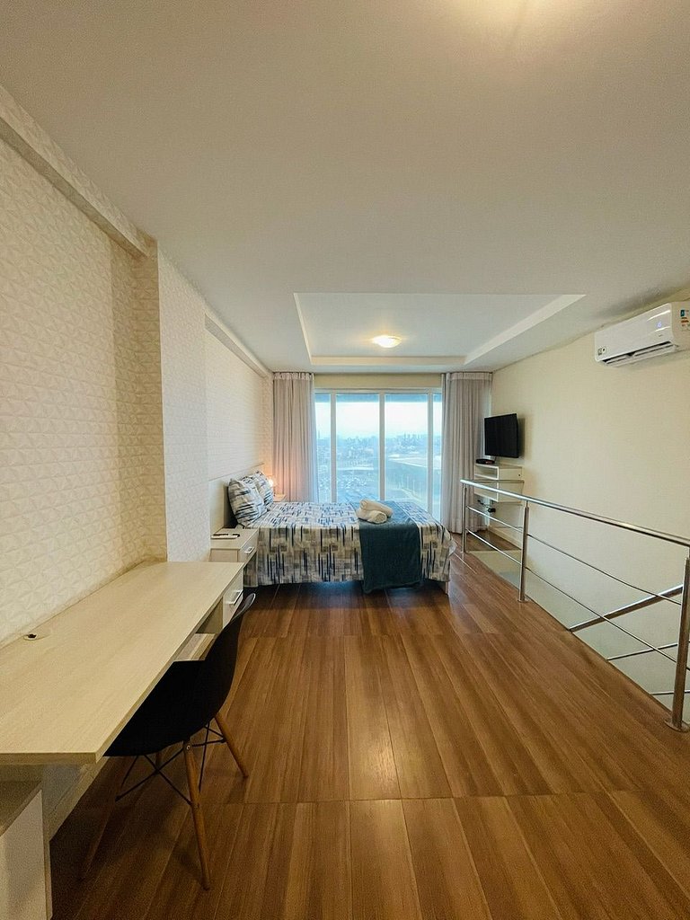 UNU 703 Duplex: Vista mar, piscina, C. Convenções