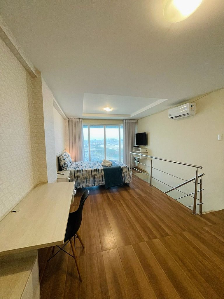 UNU 703 Duplex: Vista mar, piscina, C. Convenções
